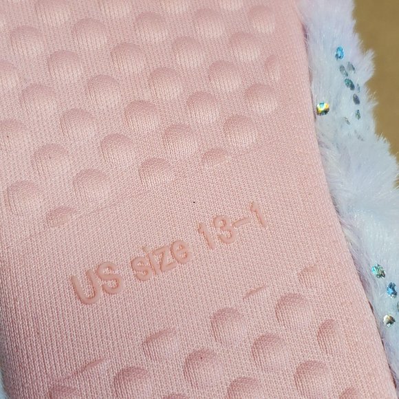 Totes Toasties Unicorn Slippers M(13-1) Pink - Picture 8 of 11